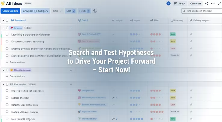 Create a Vision Create a Mission, Vision and Strategy for your project right now!