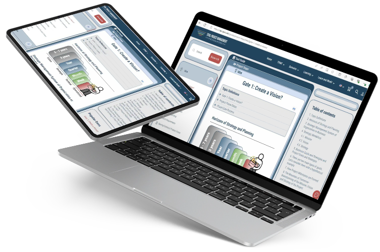 The TPM Tool Guide displayed on a tablet and laptop