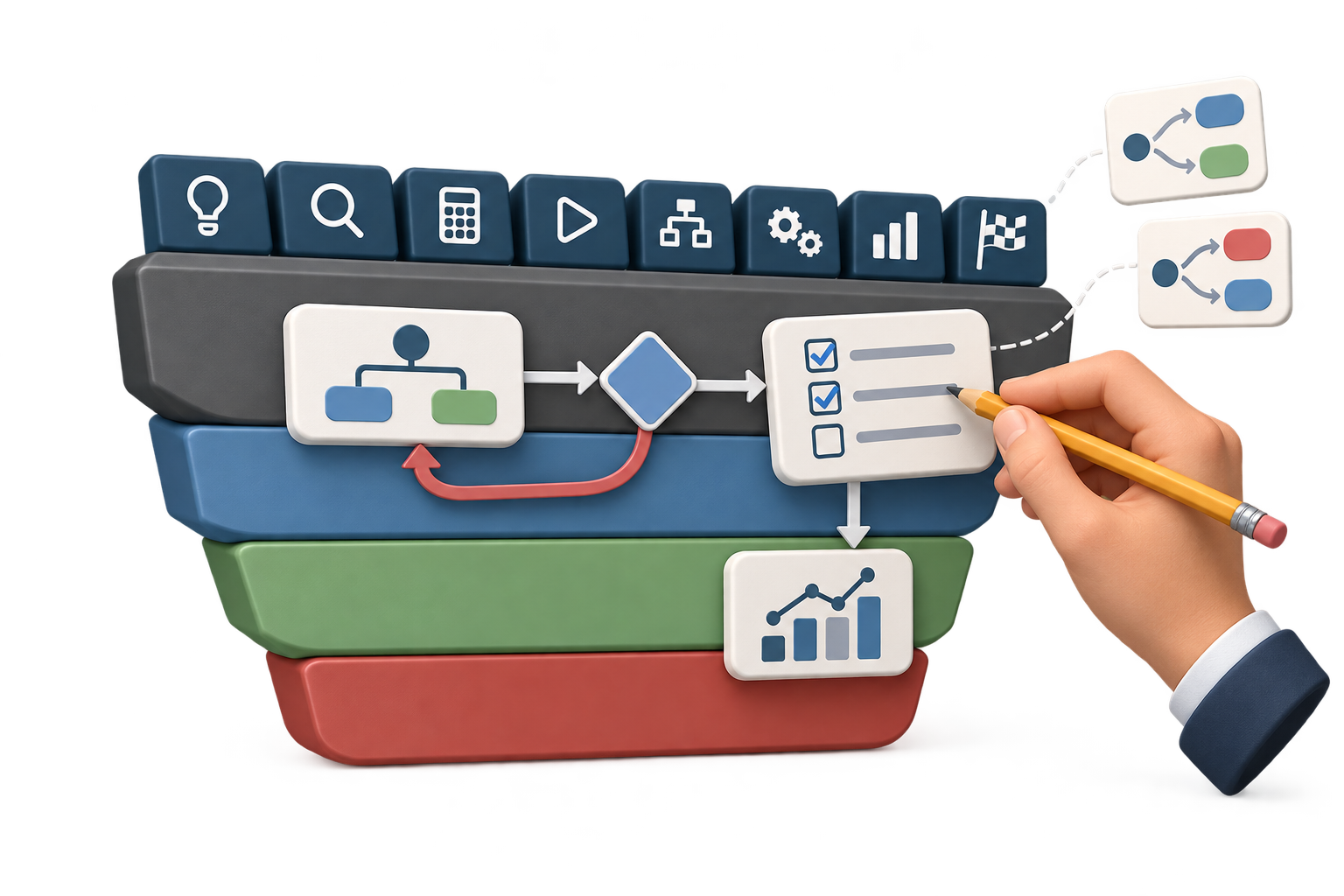 Human judgment stays inside the project reasoning process